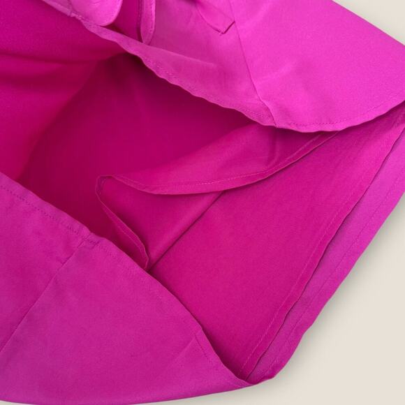 Banana Republic Sleeveless Cross Wrap Tie Waist Ruffles Sheath Dress Size 0 Pink - Picture 9 of 12